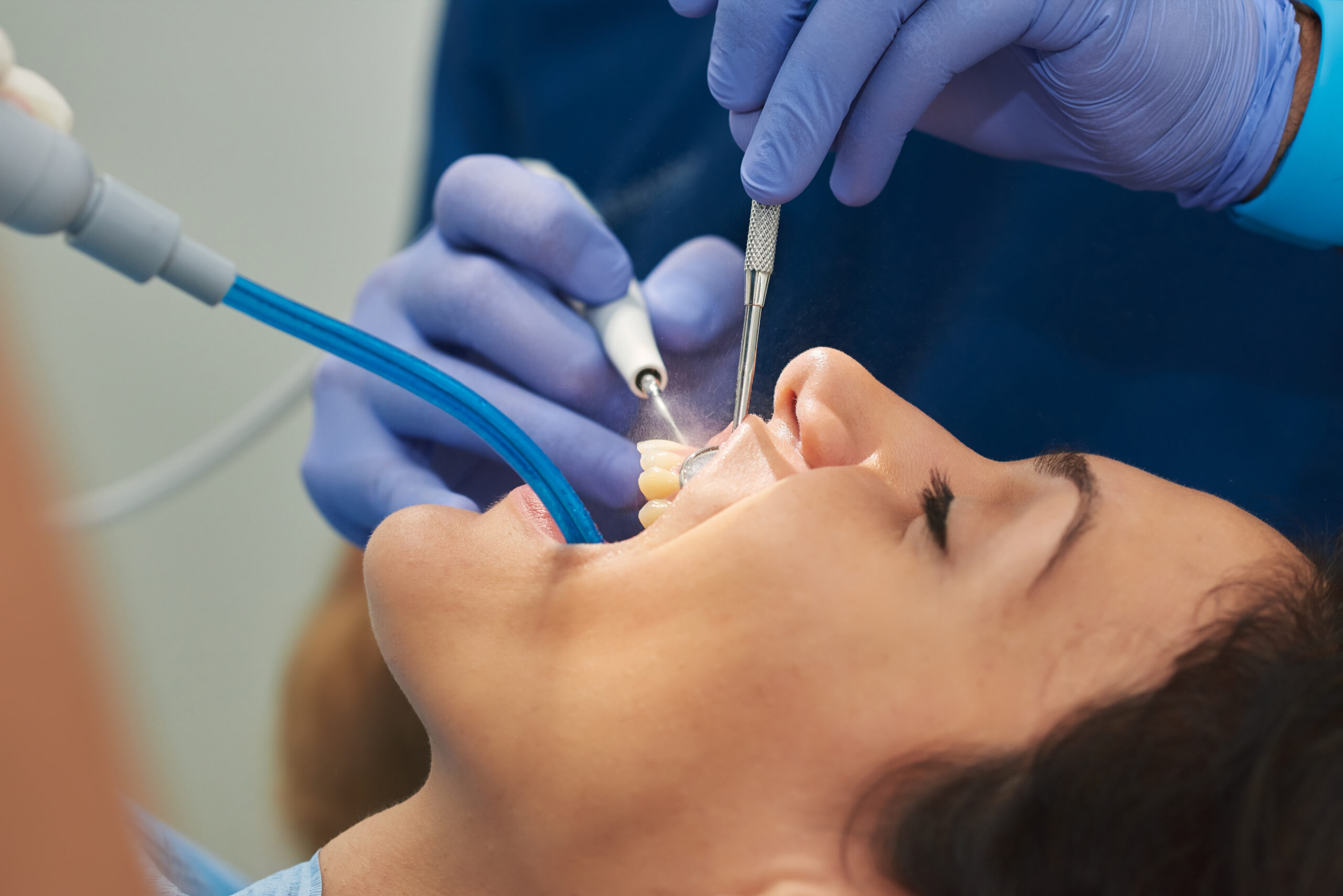 Dentists performing dental treatment